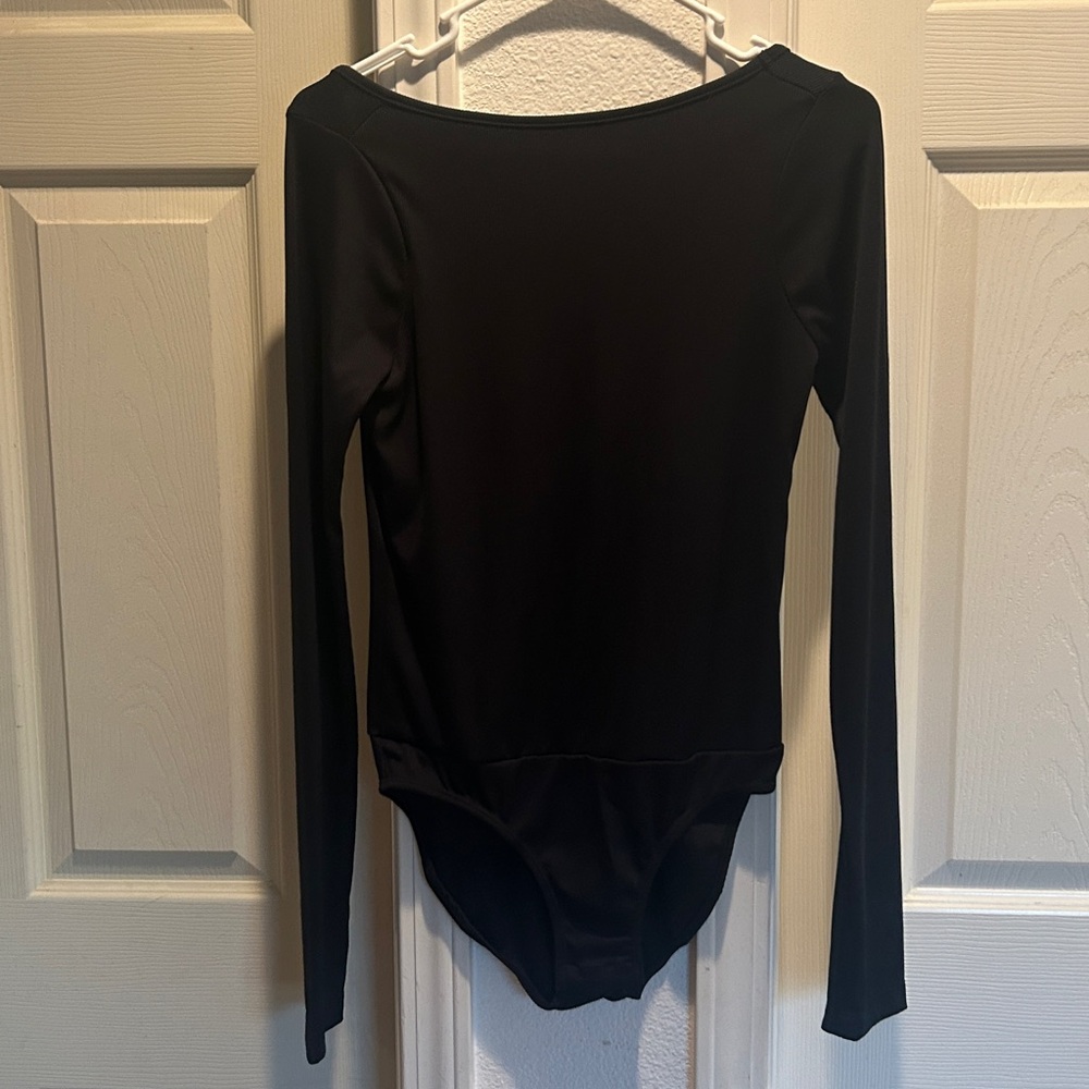 UNDERCOVER HIPPIE HYGGE RIDGED BODYSUIT IN BLACK